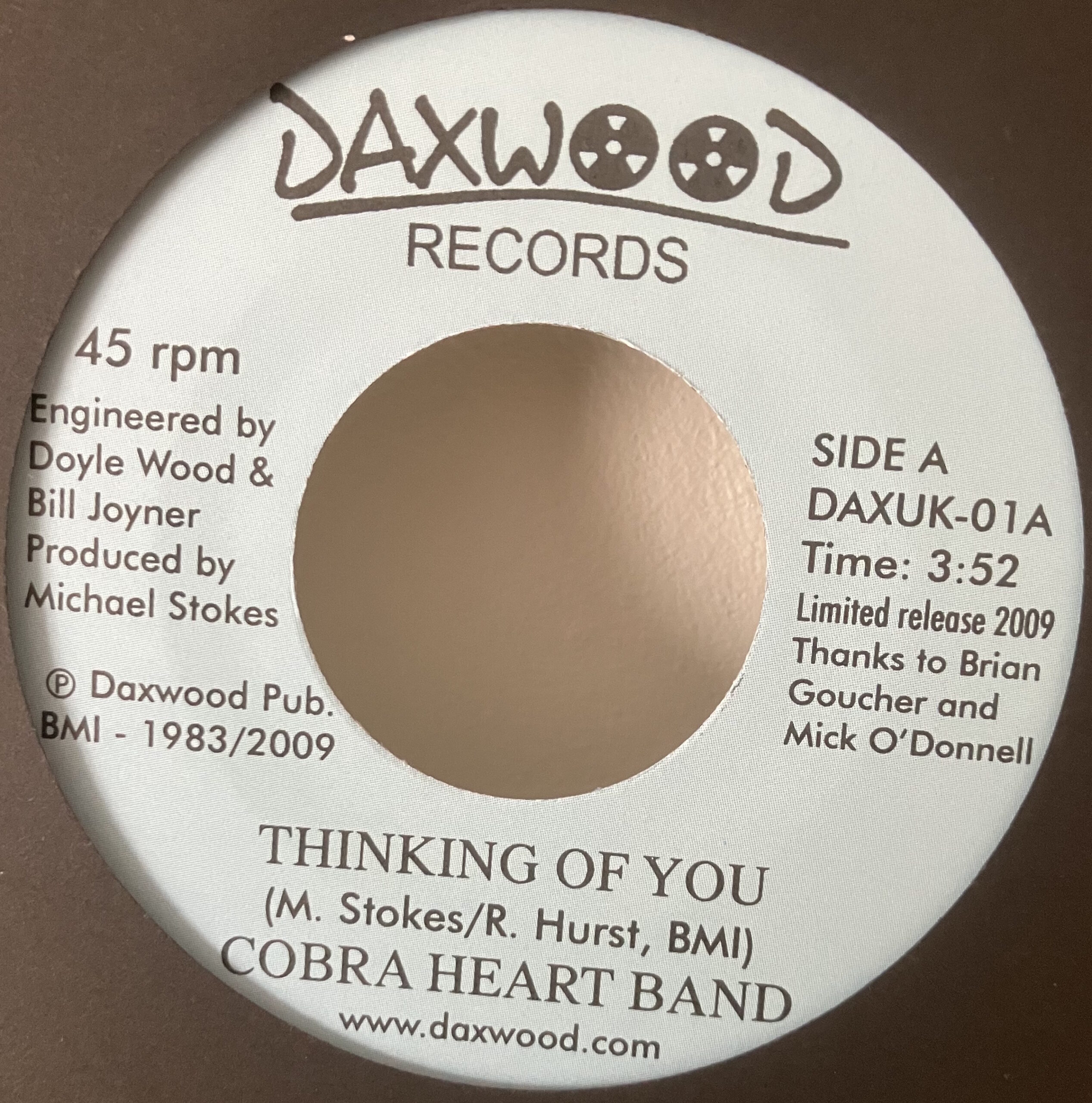 The Cobra Heart Band “Thinking Of You” / “Let Me Hold You Tight”